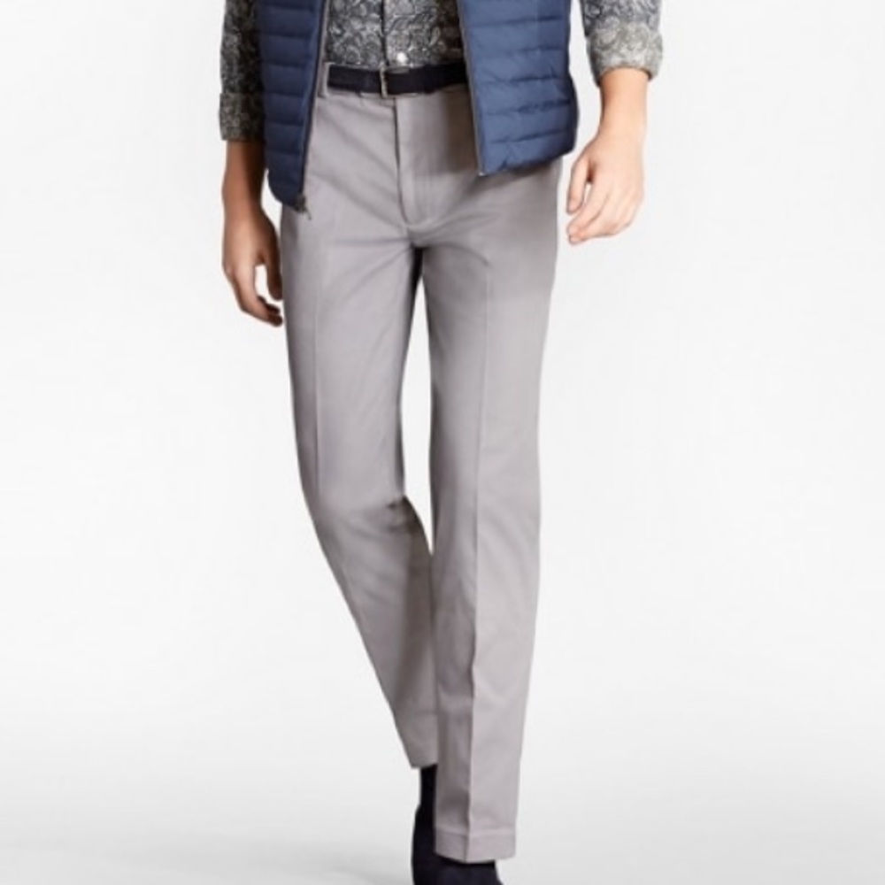 NWOT Brooks Brothers Supima fit, Clark chino Grey